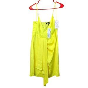 Jay Godfrey Size 8 NEW NWT Bright Highlighter Yellow Dress Designer Colorful